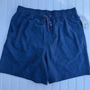 George Blue Geometric Swim Board Shorts size M (32-34)